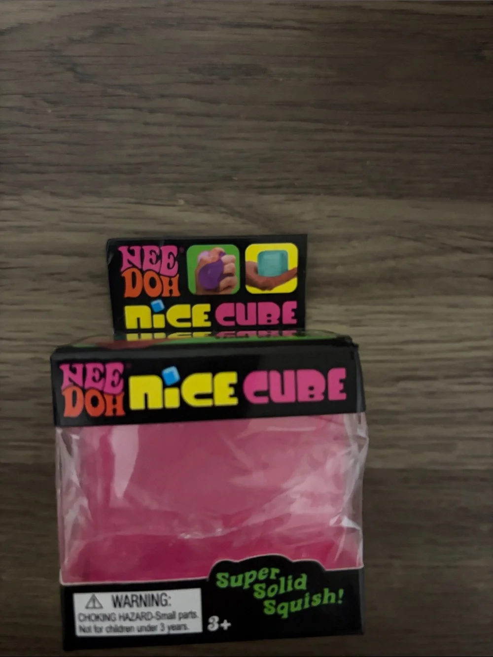 Nee Doh Pink Nice Cube Super Solid Squish Toy